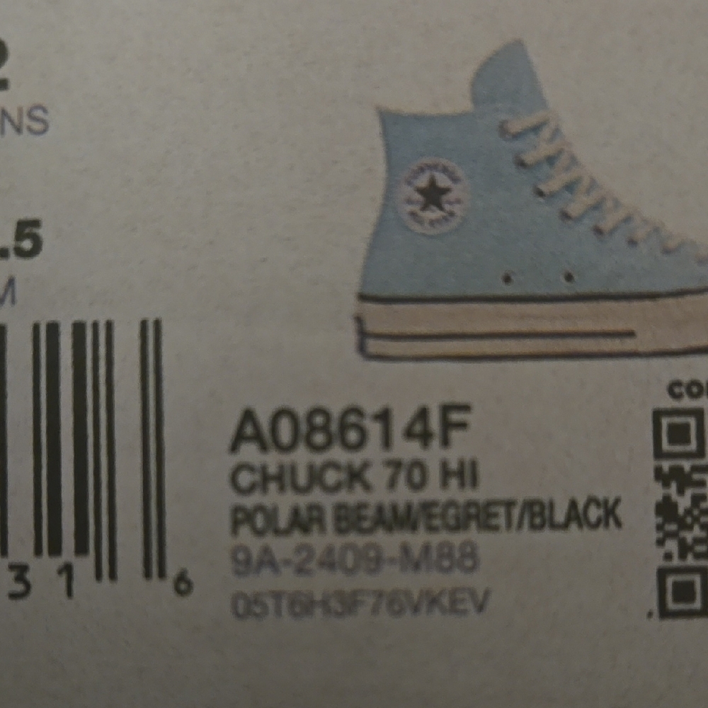 Converse Women's Light Blue High-Top Sneakers - Picture 8 of 8